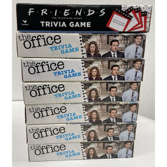Cardinal Other - Lot of 7 Trivia Games The Office (6) + Friends TV Show Board Games Bundle Sealed